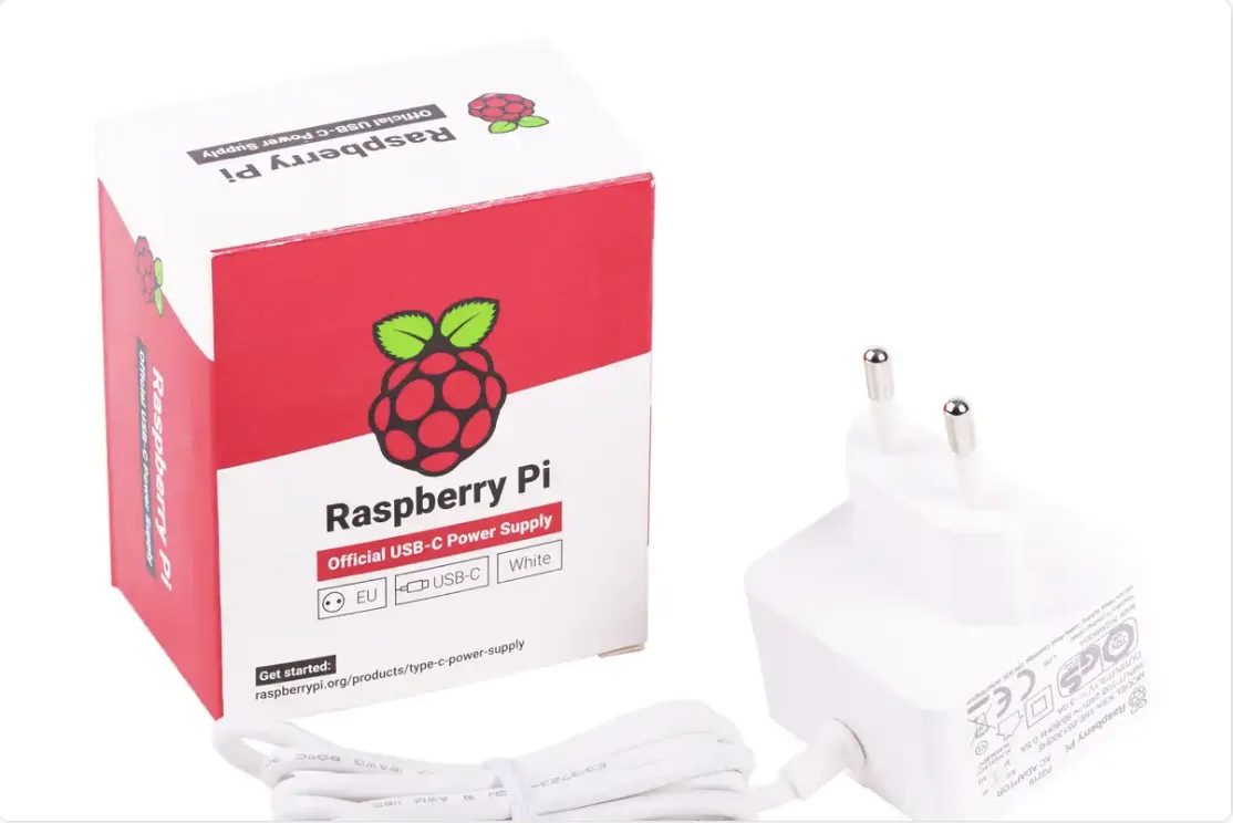 Официальный блок питания Raspberry Pi USB-C 5,1 В / 3 А с кабелем и упаковкой